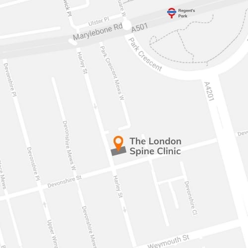 Map of The London Spine Clinic